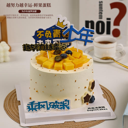 越努力越幸运｜青春元气鲜果蛋糕，为少年逐梦添甜【惠州】 商品图3