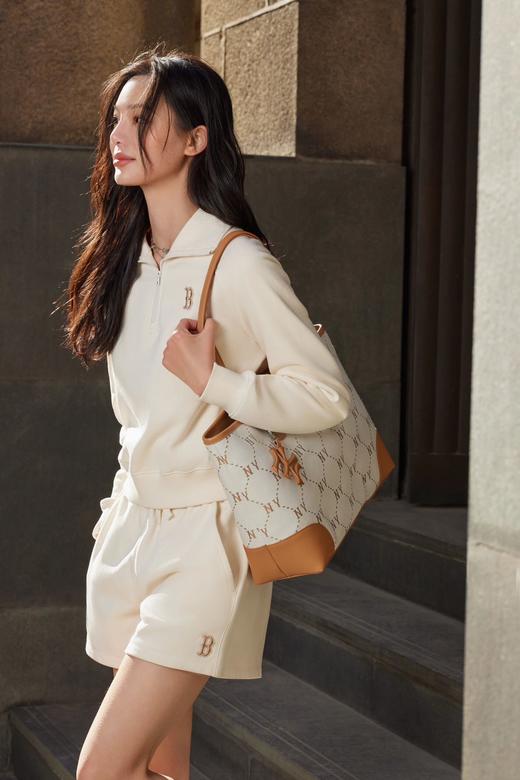 MLB斜1ogo大托特包 男女情侣百搭老花系列大容量通勤托特包24夏季新款 商品图3