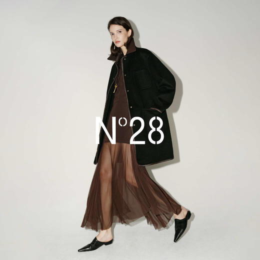 N°28 主推款【皮领大衣】山羊绒大衣女秋冬季2025新款皮质翻领毛呢子外套8855A1D725  商品图1