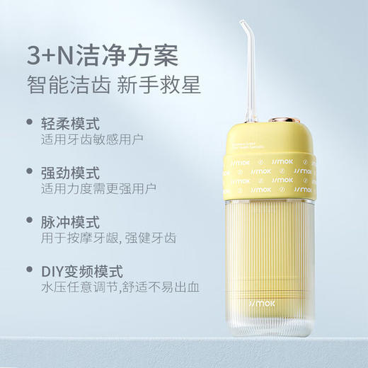 锦美客（JIMOK）S5灭菌款 德国电动冲牙器便携式洗牙器家用水牙线深度清洁正畸生日礼物 出行必备 灭菌款 5支喷头 商品图2
