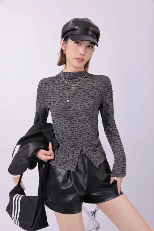 3BAZ095373#开叉植绒T 商品图0