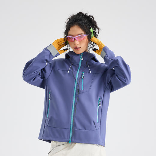 LUCKY DEER幸运鹿情侣款山系保暖防风软壳衣 商品图7