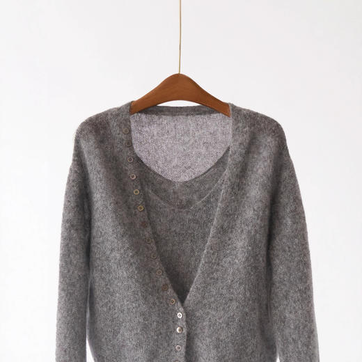 柜货同源！ed家新款毛衣！25秋季新款绵羊毛马海毛混纺毛背心开衫！ 商品图2