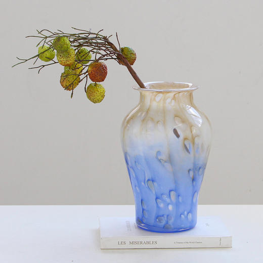 碧轩家居高级感渐变纹理琉璃花瓶艺术轻奢向日葵水培百合插花摆件 商品图4