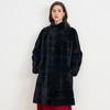 EITIE爱特爱黑色立领保暖中长款水貂毛皮草外套大衣2025冬季新款D2593909X 商品缩略图2