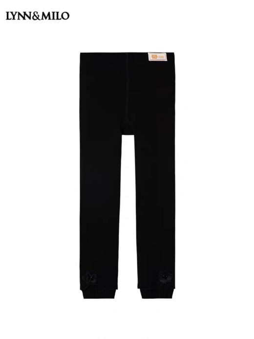 【春上新】8楼LYNN&MILO琳麦罗女童秋冬打底裤精致百搭立体花紧身打底裤 商品图0