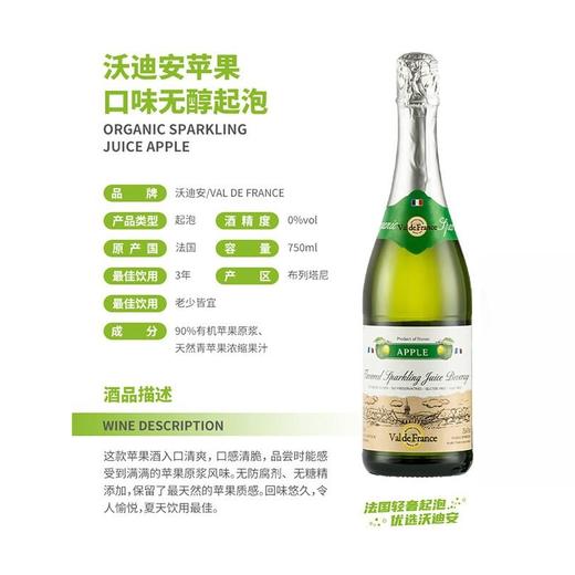 沃迪安含气青苹果味苹果汁饮料750ml 商品图1