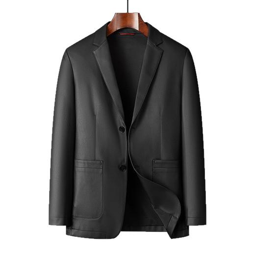 【DWP】大依优型大码男装西装领皮衣男翻领皮夹克商务休闲上衣外套皮U 商品图4