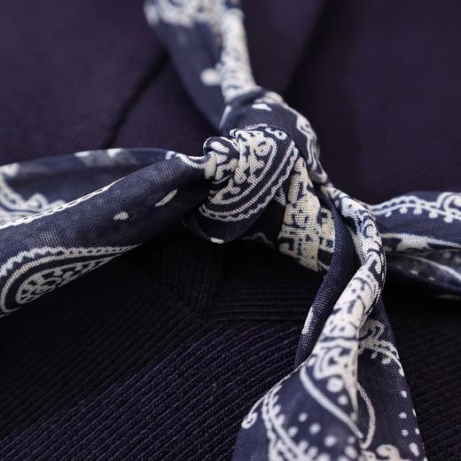 半身缘女装 秋季优雅时尚印花领带经典翻领T恤253113M01140034 商品图3