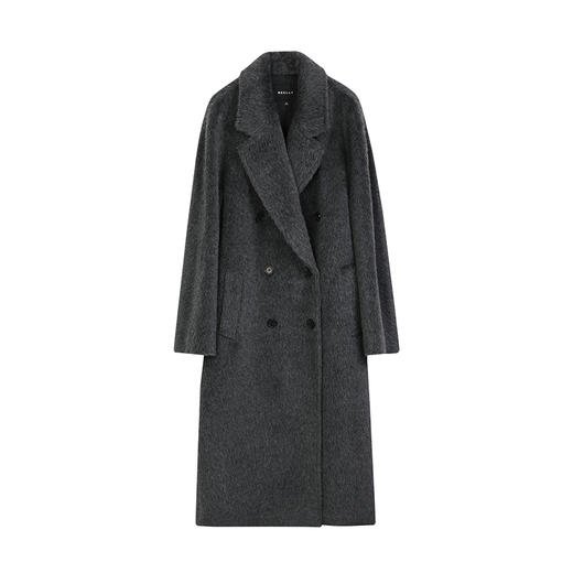 NEELLY纳俪商场同款冬新款气质显瘦长款双面呢大衣女叠穿百搭外套N25104N04595 商品图3