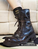 高端原版Miu秋冬秀款复古机车靴马丁靴中筒靴101102 商品缩略图8