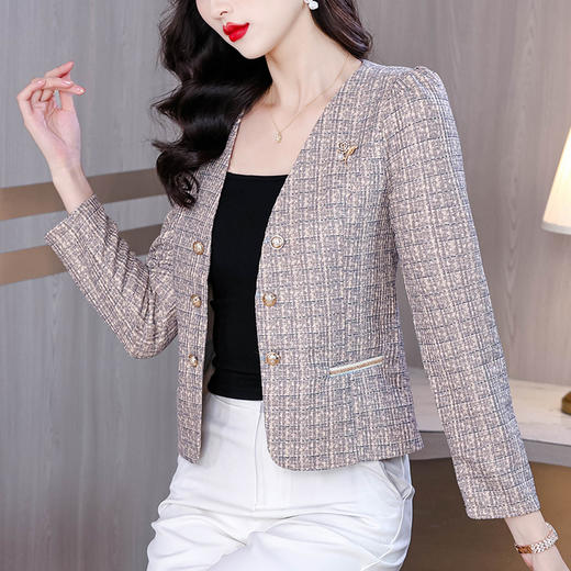 KQL E333N3105休闲西装外套宽松小西服妈妈上衣 商品图1