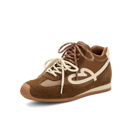 BF楼董璇同款百丽女鞋复古流心糖歪头德训阿甘鞋子加绒高帮休闲板鞋E7H2DAM6 商品图1