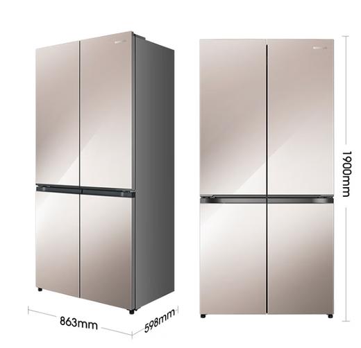 容声 冰箱 BCD-505W60CZBAS 505升 嵌入式 十字四门冰箱 风冷 变频 一级能效  底部散热 宽幅变温 90度直角开门 钢化玻璃面板 自动制冰 双循环系统 琥珀钰颜色 商品图2