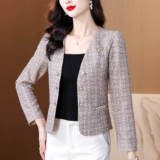KQL E333N3105休闲西装外套宽松小西服妈妈上衣 商品图3