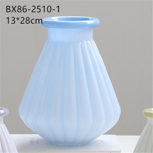 北欧风卷边小口玻璃花瓶客厅仿真花鲜花台面简约居家软装桌面花瓶 商品图10