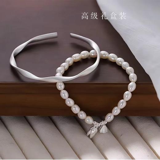 心选丨两世欢情侣款手链 珍珠手链 足银手环999 商品图1