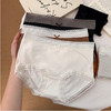 羊绒感~2025秋冬季法式蕾丝暖绒中腰内裤磨毛温暖内裤女士包臀高弹三角裤 商品缩略图4