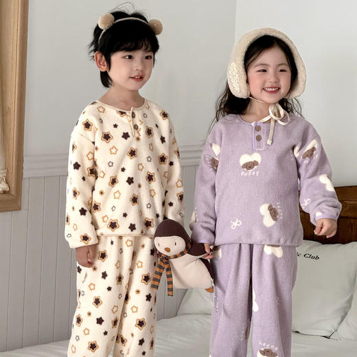 儿童雪呢绒家居服套装S1064 100% 商品图6