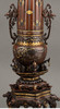 独角鹿西洋古董 1890年代日本高冈铜器名大橋三右衛門出品「古笙」造型金银象嵌赤铜香炉 商品缩略图5