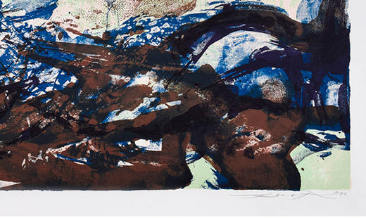 【已售】独角鹿西洋古董 1976年巴塞罗那出版赵无极签名「无题：第272号｜诗画之礼赞」彩色石版画 商品图4