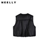 NEELLY纳俪商场同款冬季新款PU羽绒服马甲女黑色圆领宽松保暖外套N25104D04579 商品缩略图0