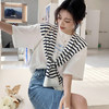 春秋新款披肩坎肩围巾空调房护肩颈条纹披肩网红外搭针织小坎肩韩系百搭假领子披肩 商品缩略图2