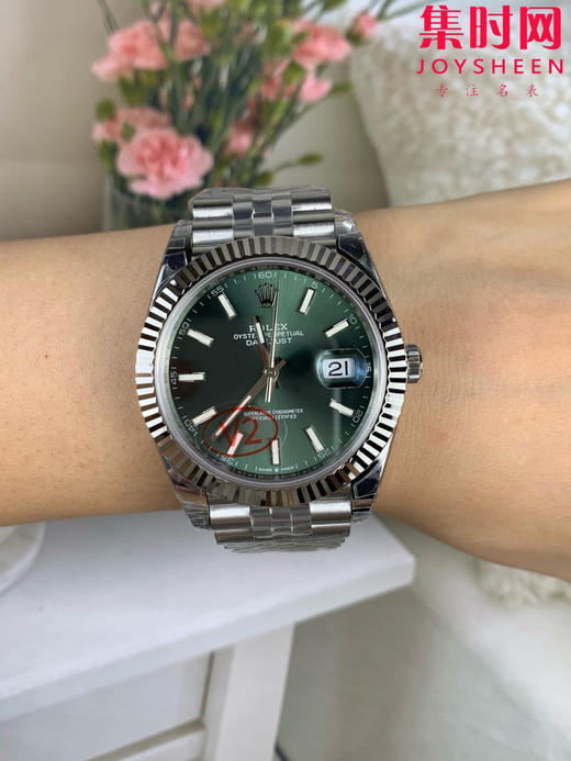 劳力士 VS日志41系列 VS日志V2版 薄荷绿 男士腕表 丹东3235机 五珠带 表径41mm 商品图8