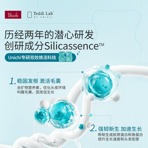 【十二专属】Unichi养发小熊2.0升级版60粒/瓶 含专研成分 养发护发（t效期到28年2月） 商品图2