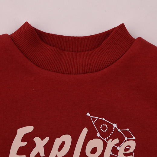 棉果果冬季新品男童复合奥利绒保暖加绒圆领套头卫衣M412180425749 商品图2