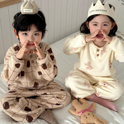 儿童雪呢绒家居服套装S1064 100% 商品图0