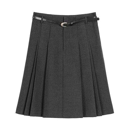 NEELLY纳俪商场同款冬新款百搭学院风A字伞裙女小个子显瘦百褶裙N25101E01019 商品图3