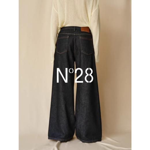 N°28 2025秋季新款丹宁风女高腰阔腿裤休闲风牛仔裤895371K020 商品图4