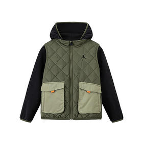 【ROOKIE】Jordan儿童装装男童夹克棉马甲2件套2025冬季新款JD2542067GS-002