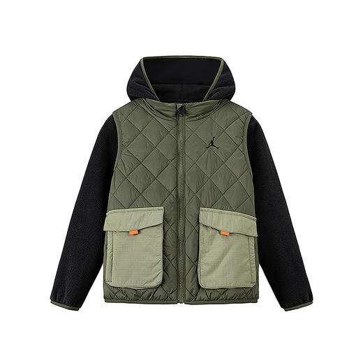 【ROOKIE】Jordan儿童装装男童夹克棉马甲2件套2025冬季新款JD2542067GS-002 商品图0