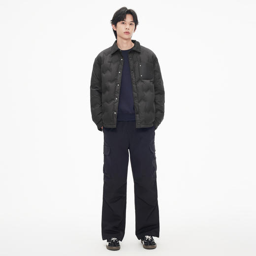 gxg.jeans男装 多色口袋设计轻薄款衬衫式短款羽绒服外套25冬热卖 商品图3