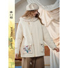 两三事梵高文艺 月光之息 2025冬季新款印花刺绣口袋毛领棉衣外套 商品缩略图0
