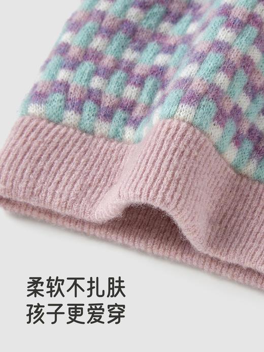 英氏儿童针织开衫秋冬保暖防寒优雅复古新款毛衣外套YRWWJ4R090A 商品图2