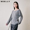 NEELLY纳俪商场同款冬季新款兔毛混纺宽松收腰打底针织衫毛衣女N25104A07720 商品缩略图0
