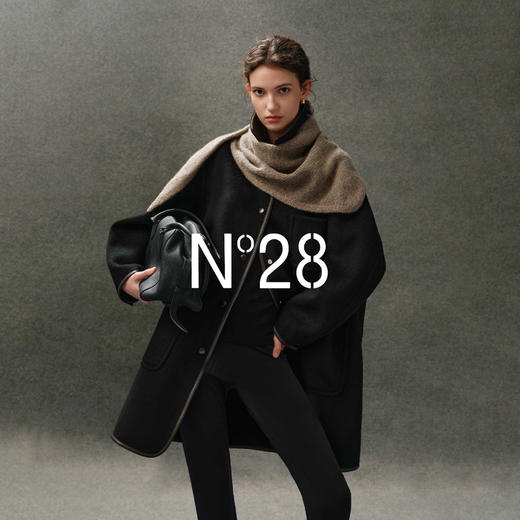 N°28 主推款【皮领大衣】山羊绒大衣女秋冬季2025新款皮质翻领毛呢子外套8855A1D725  商品图3