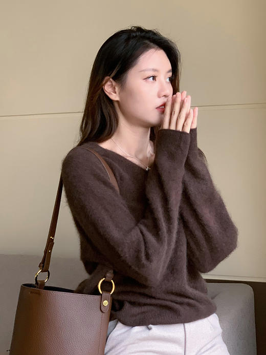 【百图lulu定制】【暖阳羊绒衫】温暖 细腻 有绒感 一线成衣 V领长袖羊绒衫 商品图2