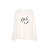 NEELLY纳俪商场同款冬季新款白色T恤女字母印花宽松圆领百搭显瘦N25104T04521 商品缩略图3