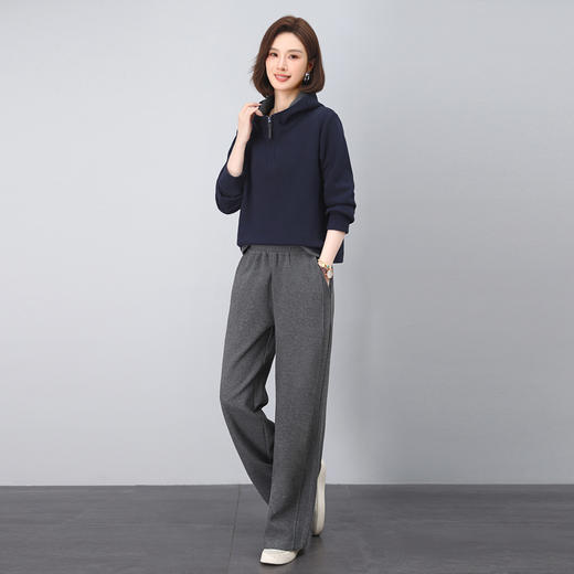 丁摩 休闲套装女春秋新款时尚高端运动减龄卫衣两件套5ZF-9956 商品图3