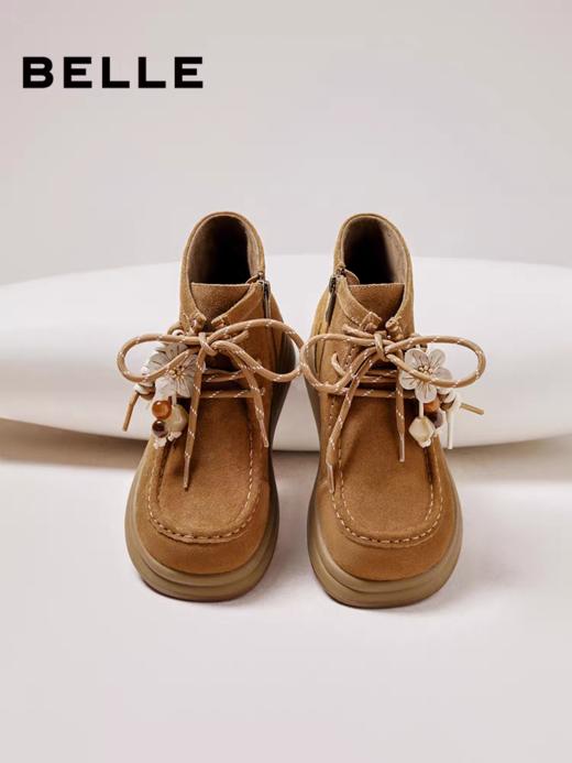 BF楼百丽美拉德马丁靴子女鞋新款袋鼠鞋高帮勃肯鞋厚底短靴E8W1DDD5 商品图1