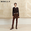 NEELLY纳俪商场同款冬季新款经典立体复古百褶裙女美拉德显瘦短裙N25102E01050 商品缩略图0