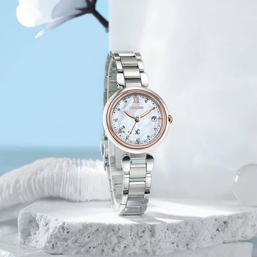 西铁城/CITIZEN光动能多局电波时尚女表ES9466-65W 商品图4