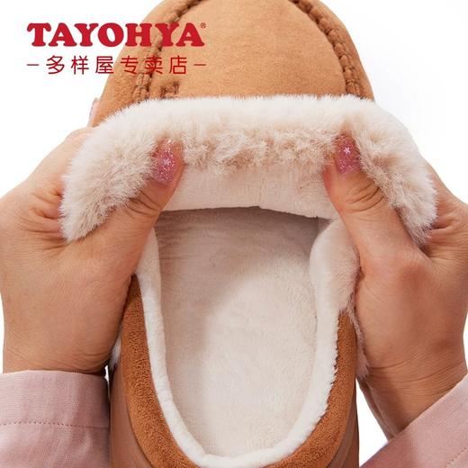 【6F】TAYOHYA多样屋暖绒舒适拖厚底柔软棉拖鞋毛绒室内冬季外穿保暖（鞋码偏小，脚胖拍大两码） 商品图4