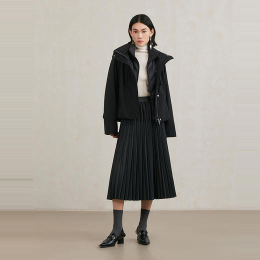 NEELLY纳俪商场同款冬季新款90白鸭绒两件套羽绒服女通勤短款外套N25104L04416 商品图2