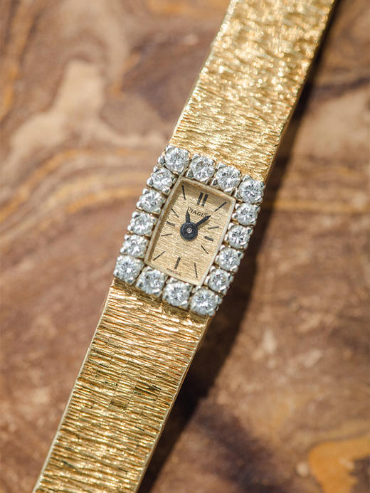 独角鹿西洋古董 1960年代瑞士著名钟表世家出品18K黄金镶嵌钻石女士机械腕表 商品图3