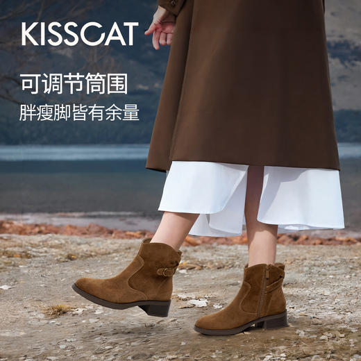 【云粉节】BF楼[米兰时装周款][孟佳/周也同款]KISSCAT接吻猫[游牧诗人]西部靴女KA65701-56吊牌价1499活动价799 商品图0